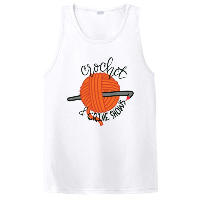 Crochet And Crimes Shows Funny True Crime Crocheting Lover PosiCharge Competitor Tank