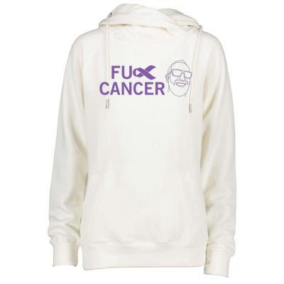 Cancer Awareness Womens Funnel Neck Pullover Hood