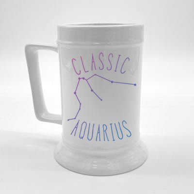 Classic Aquarius Constellation / Aquarius Astrology Quote Gift Beer Stein