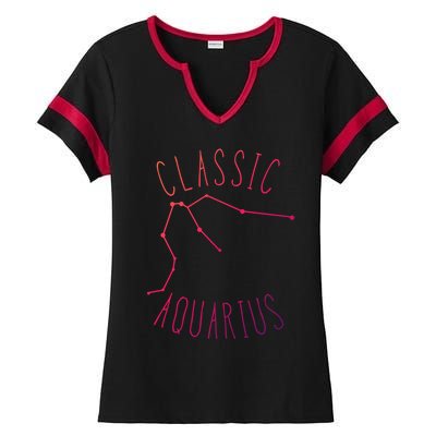 Classic Aquarius Constellation / Aquarius Astrology Quote Gift Ladies Halftime Notch Neck Tee