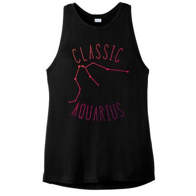 Classic Aquarius Constellation / Aquarius Astrology Quote Gift Ladies PosiCharge Tri-Blend Wicking Tank