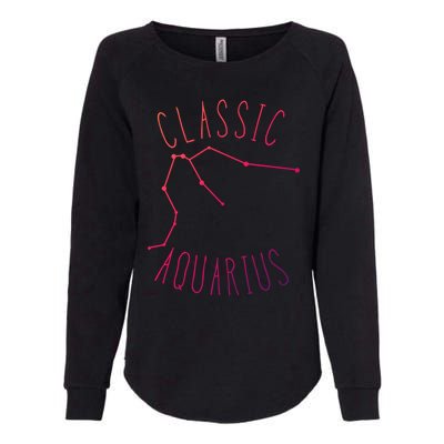 Classic Aquarius Constellation / Aquarius Astrology Quote Gift Womens California Wash Sweatshirt