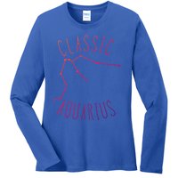 Classic Aquarius Constellation / Aquarius Astrology Quote Gift Ladies Long Sleeve Shirt