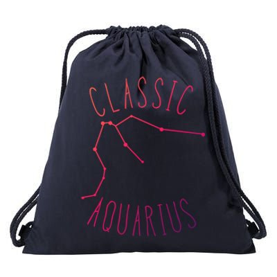 Classic Aquarius Constellation / Aquarius Astrology Quote Gift Drawstring Bag