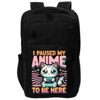 Cute Anime Cat I Paused My Anime Japanese Kawaii Neko Impact Tech Backpack