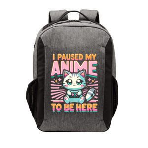 Cute Anime Cat I Paused My Anime Japanese Kawaii Neko Vector Backpack