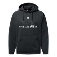 Come And Cut It Border Razor Wire Cutting Us Border Crossing Performance Fleece Hoodie