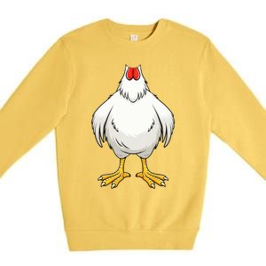 Chicken Adult Chicken Hen Body Costume Premium Crewneck Sweatshirt