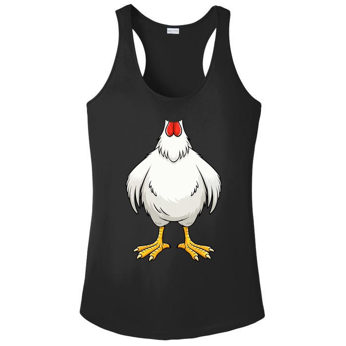 Chicken Adult Chicken Hen Body Costume Ladies PosiCharge Competitor Racerback Tank