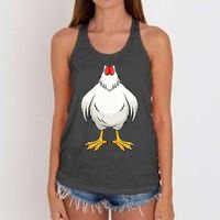 Chicken Adult Chicken Hen Body Costume Women's Knotted Racerback Tank