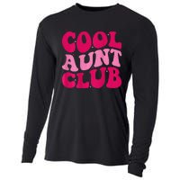 Cool Aunt Club Funny Aunt Apparel Cute Aunt Groovy Women Cooling Performance Long Sleeve Crew