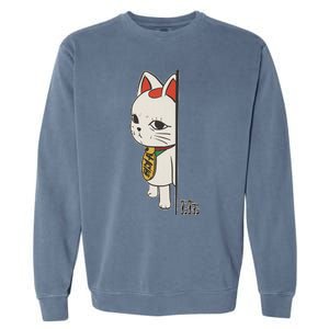 Cat Anime Cute Funny Manga Turbo Granny Kawaii Cat Garment-Dyed Sweatshirt