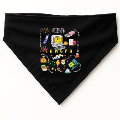 Christmas Accountant Calculator Finance Spreadsheet Cpa Xmas USA-Made Doggie Bandana