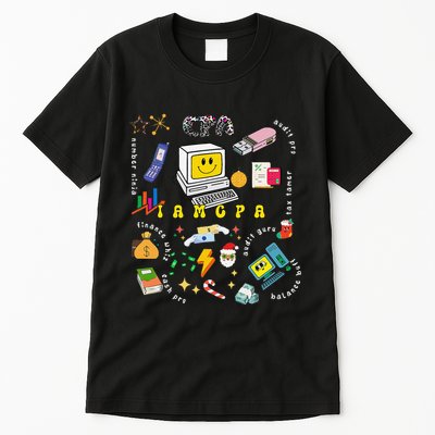 Christmas Accountant Calculator Finance Spreadsheet Cpa Xmas Tall T-Shirt