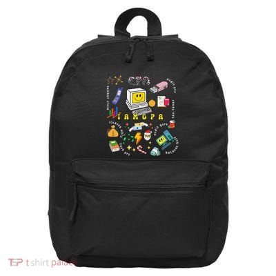 Christmas Accountant Calculator Finance Spreadsheet Cpa Xmas 16 in Basic Backpack