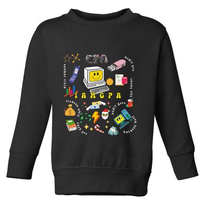 Christmas Accountant Calculator Finance Spreadsheet Cpa Xmas Toddler Sweatshirt