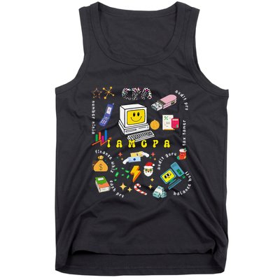 Christmas Accountant Calculator Finance Spreadsheet Cpa Xmas Tank Top