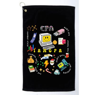 Christmas Accountant Calculator Finance Spreadsheet Cpa Xmas Golf Towel