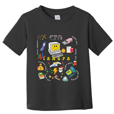 Christmas Accountant Calculator Finance Spreadsheet Cpa Xmas Toddler T-Shirt