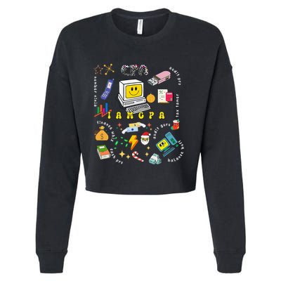 Christmas Accountant Calculator Finance Spreadsheet Cpa Xmas Cropped Pullover Crew