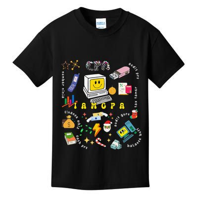 Christmas Accountant Calculator Finance Spreadsheet Cpa Xmas Kids T-Shirt