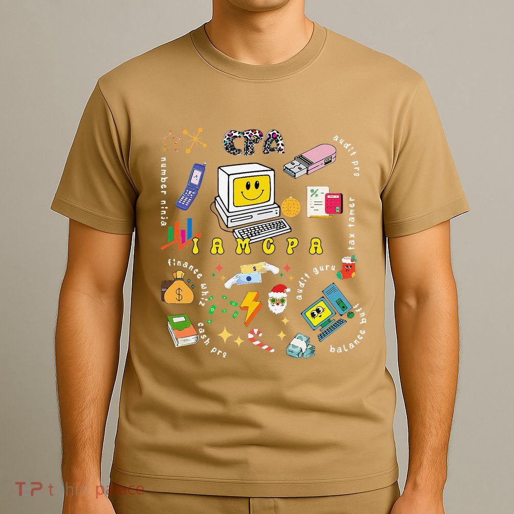Christmas Accountant Calculator Finance Spreadsheet Cpa Xmas T-Shirt