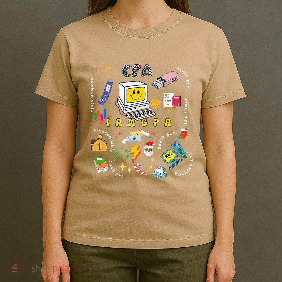 Christmas Accountant Calculator Finance Spreadsheet Cpa Xmas T-Shirt