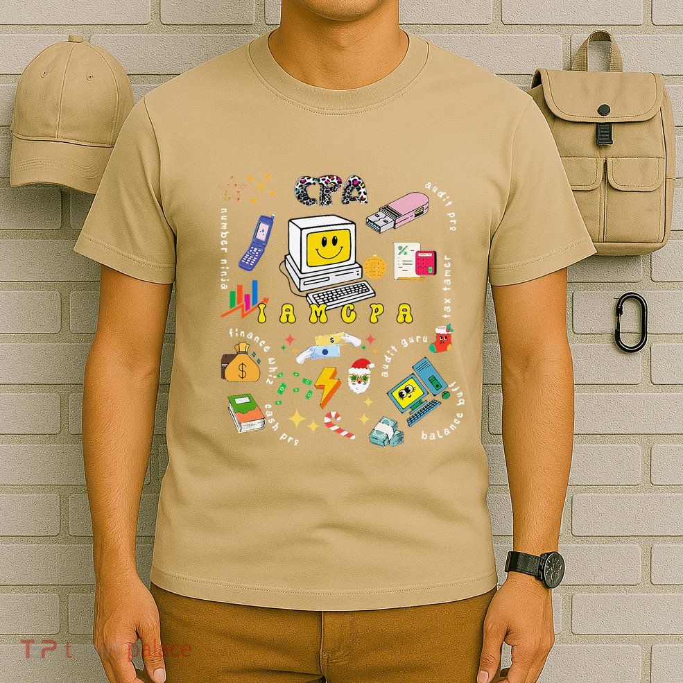 Christmas Accountant Calculator Finance Spreadsheet Cpa Xmas T-Shirt