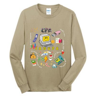 Christmas Accountant Calculator Finance Spreadsheet Cpa Xmas Tall Long Sleeve T-Shirt