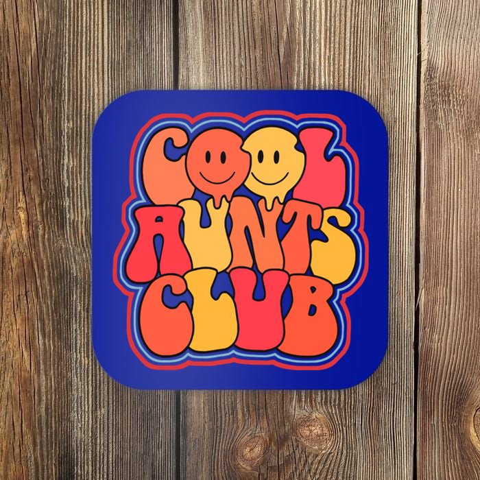 Cool Aunts Club Cute Groovy Aunt Life Auntie Gift Coaster