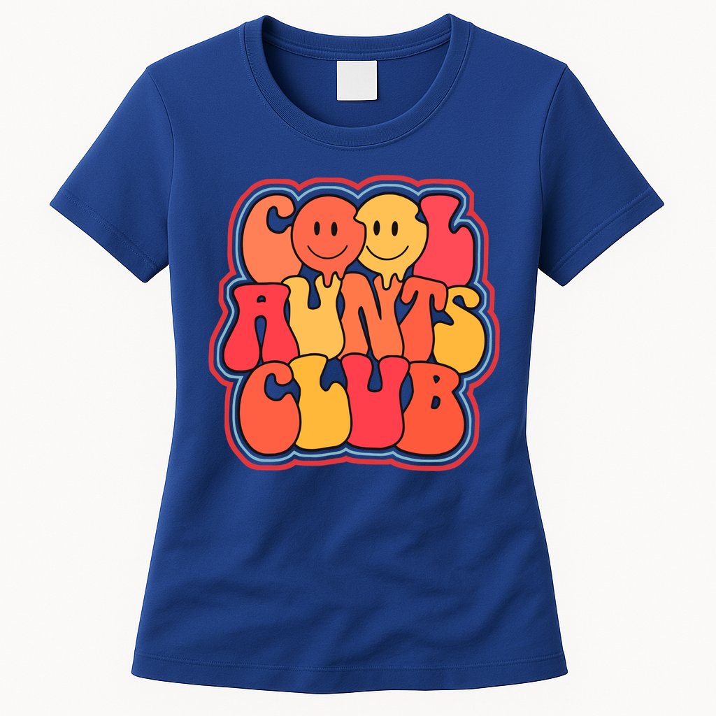 Cool Aunts Club Cute Groovy Aunt Life Auntie Gift Womens T-Shirt