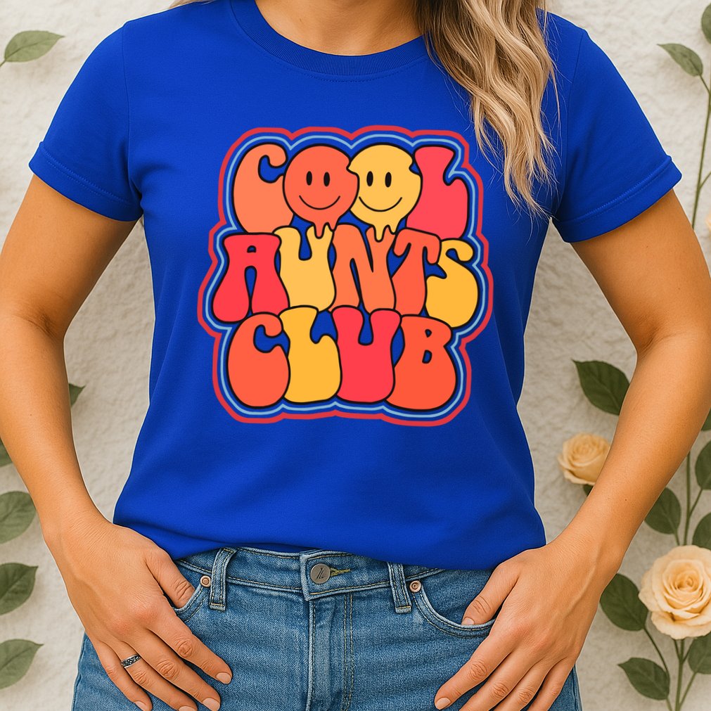Cool Aunts Club Cute Groovy Aunt Life Auntie Gift Womens T-Shirt