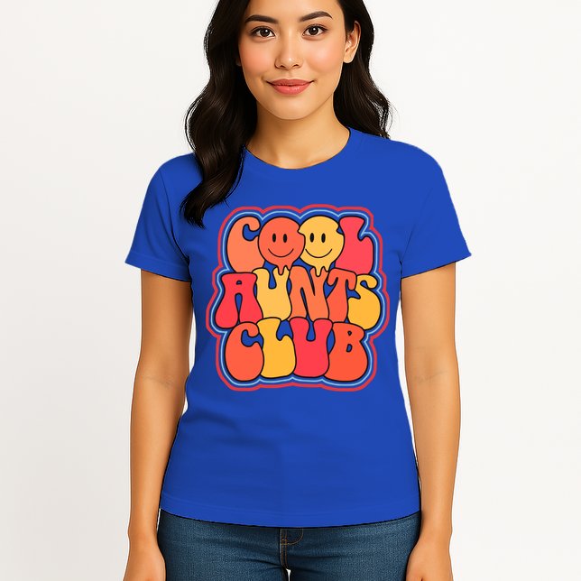 Cool Aunts Club Cute Groovy Aunt Life Auntie Gift Womens T-Shirt