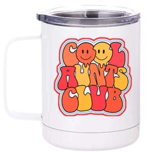 Cool Aunts Club Cute Groovy Aunt Life Auntie Gift 12 oz Stainless Steel Tumbler Cup