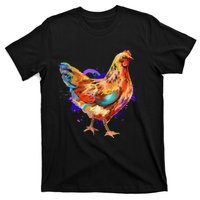 Chicken Art Colorful Funny Fowl Lovers T-Shirt