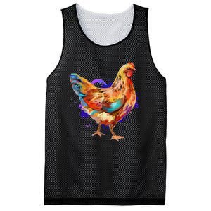 Chicken Art Colorful Funny Fowl Lovers Mesh Reversible Basketball Jersey Tank