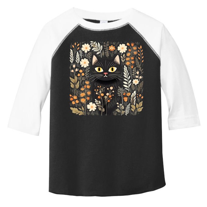 Cottagecore Aesthetic Cat Gift Toddler Fine Jersey T-Shirt