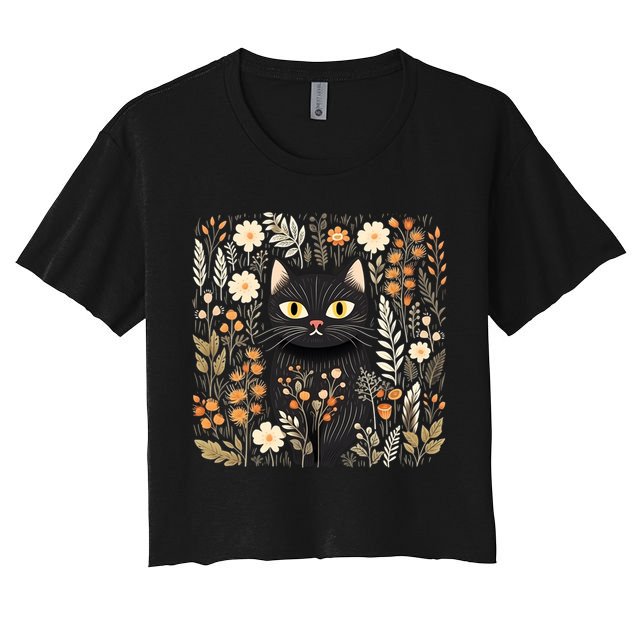Cottagecore Aesthetic Cat Gift Crop Top