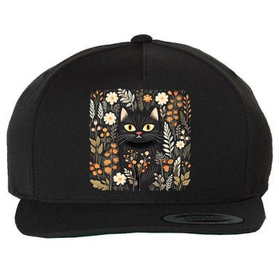 Cottagecore Aesthetic Cat Gift Wool Snapback Cap