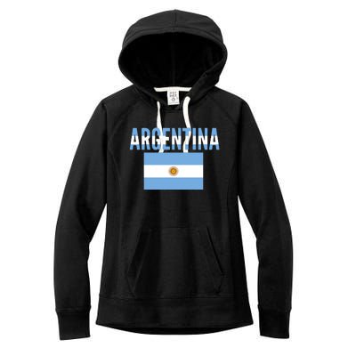 Cool Argentina Country Flag Soccer Women's Fleece Hoodie