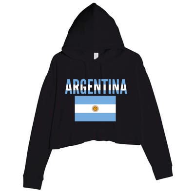 Cool Argentina Country Flag Soccer Crop Fleece Hoodie