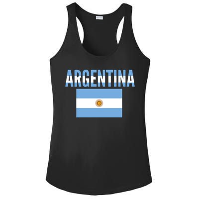 Cool Argentina Country Flag Soccer Ladies PosiCharge Competitor Racerback Tank