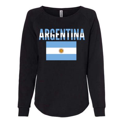 Cool Argentina Country Flag Soccer Womens California Wash Sweatshirt