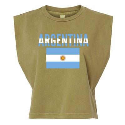 Cool Argentina Country Flag Soccer Garment-Dyed Women's Muscle Tee