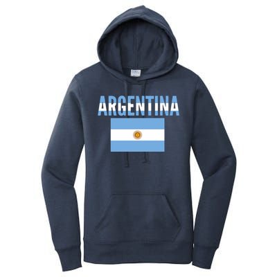 Cool Argentina Country Flag Soccer Women's Pullover Hoodie