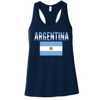 Cool Argentina Country Flag Soccer Women's Racerback Tank