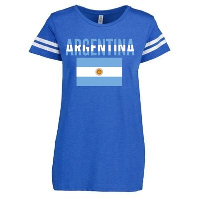 Cool Argentina Country Flag Soccer Enza Ladies Jersey Football T-Shirt