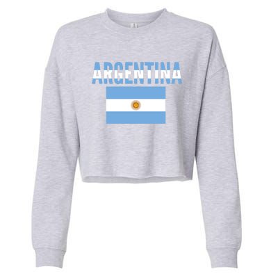 Cool Argentina Country Flag Soccer Cropped Pullover Crew