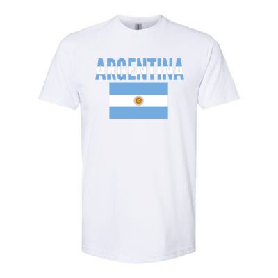 Cool Argentina Country Flag Soccer Softstyle® CVC T-Shirt