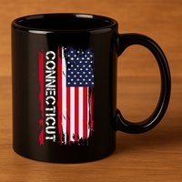 Connecticut America 11oz C Handle Ceramic Mug